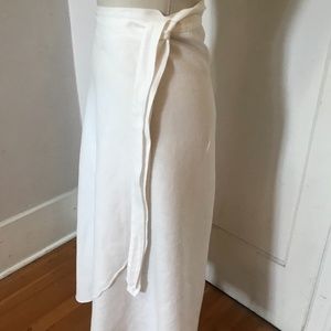 Wilfred White Linen wrap skirt